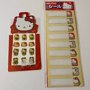 Vintage Sanrio Hello Kitty Sticker Earrings & Sticker Seals Set